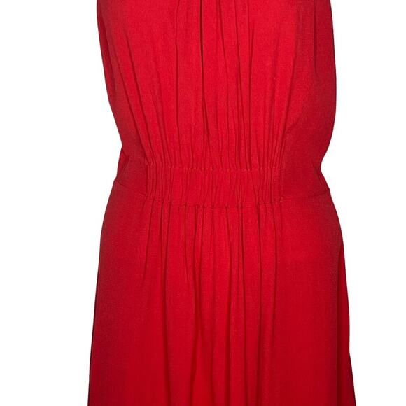 Kate Spade Katie Dress Size 4 Crepe Zip Back Tie Neck Red Cocktail Event Party - Picture 4 of 15